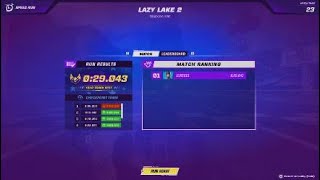 🏆WR Lazy lake 2 29043s Speedrun  Rocket racing [upl. by Irtimid]