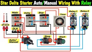 Star Delta Starter Connection with Timer  Automatic star Delta Starter Connection [upl. by Gonyea]