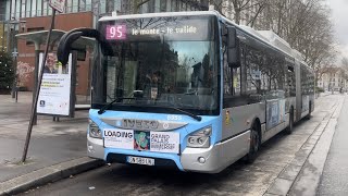 Trajet de Porte de Vanves  Place Simard à Opéra sur le bus 95 Service partiel [upl. by Pate29]