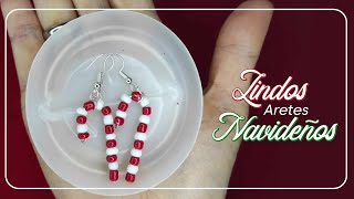 COMO HACER ARETES NAVIDEÑOS 2023  CHRISTMAS EARRINGS  JÓIAS DE NATAL [upl. by Nylidnarb]