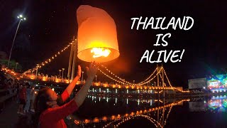 Celebrating Loy Krathong Festival In Lampang Thailand  2021 Travel [upl. by Septima]