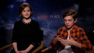 A Quiet Place Interview Millicent Simmonds and Noah Jupe [upl. by Camroc126]