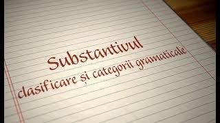 Substantivul  ExamenulTauro [upl. by Enorej]