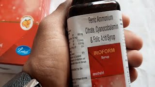 Ferric Ammonium citrate Cyanocobalamin and Folic acid syrup use in Hindi review [upl. by Haimerej]