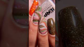 🍁 easynailart watermarble nailart naildesign shorts [upl. by Amoihc]