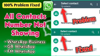 Whatsapp All Contacts Not Showing  Whatsapp Not Showing Contacts Names  King TECH [upl. by Iney]