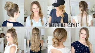 9 EASY Travel Hairstyles  Missy Sue [upl. by Allemaj]