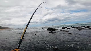 Scratching around the Rocks Fishing Ultralight KZN South Coast Durban [upl. by Yntirb239]