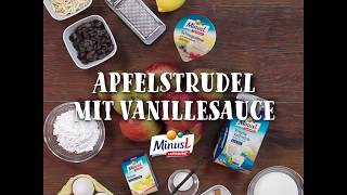 Apfelstrudel mit Vanillesauce  MinusL [upl. by Layman]