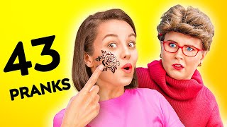 WOW 43 CRAZY VIRAL PRANKS IN 24 HOURS  Funny Prank Ideas For Family And Friends By 123GO SCHOOL [upl. by Sayers]