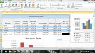 MS Excel 2010 Tutorial Employee Sales Performance Report Analysis amp Evaluation  PART 2 [upl. by Nylasoj]