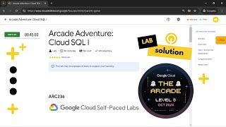 Arcade Adventure Cloud SQL I SOLUTION  Qwiklabs  Arcade [upl. by Nomolas]