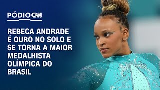 Rebeca Andrade é ouro no solo e se torna a maior medalhista olímpica do Brasil  LIVE CNN [upl. by Wiatt]