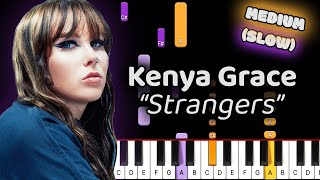 Strangers Kenya Grace Piano Lesson Medium SLOW 50 Speed [upl. by Nale]