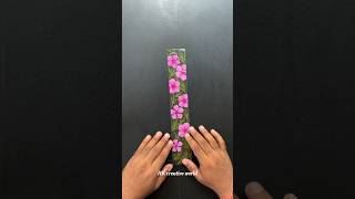 How to Make Beautiful Bookmark With Flowers shorts ytshorts flowers hkcreativeworld [upl. by Sethrida]