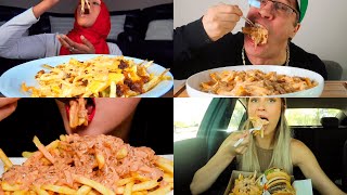 ASMR BEST 🍟 Cheese Animal Style Fries eating sound  Satisfying Mukbang Compilation [upl. by Nylak]