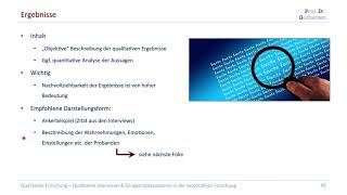 35 Ergebnisdarstellung in qualitativen Forschungsarbeiten Kompaktkurs Qualitative Forschung [upl. by Tnecnev]