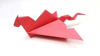 How to Make a Paper Dragon  Easy Origami Dragon Tutorial [upl. by Aicilram217]