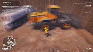 DL550 Doosan Loader Sany SRT45 truck Construction Simulator big hole parking lot CAT 349F excavator [upl. by Sucramat]