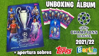 Álbum TOPPS UEFA CHAMPIONS LEAGUE 202122  Unboxing  apertura sobres Cromadas [upl. by Ellebana]