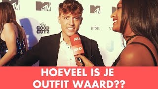 HOEVEEL IS JE OUTFIT WAARD MET BOEF LIL KLEINE MONICA GEUZE EN MEER MTV EMA AMSTERDAM [upl. by Artkele]