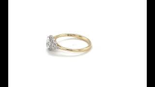 9ct Yellow amp White Gold Oval amp Brilliant Cut Diamond Cluster Ring  01050297  Johnsons Jewellers [upl. by Coady]