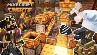 I created a ROBOT CHEF in Minecraft Create Mod [upl. by Aillimat]