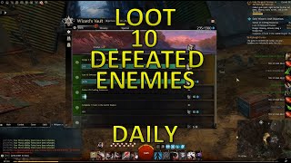 GW2  FastEasy Loot 10 Defeated Enemies Daily Wizards Vault [upl. by Jon]