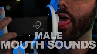 ASMR 3Dio Male Mouth Sounds  Beard ASMR [upl. by Lymn456]