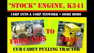 Kohler k34116HP into a 10HP tinwork Engine mods for tractor pulling tractorpulling cubcadet [upl. by Oicnaneb]