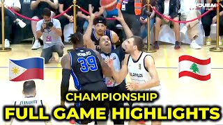 Championship Game  Strong Group PH vs Al Riyadi Lebanon Full Game Highlights [upl. by Weisburgh627]