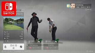 NS PGA Tour 2K21 Switch  4 온라인 2인 플레이 [upl. by Ecyob]