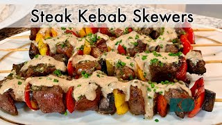 Steak and Vegetable Kebab Recipe [upl. by Hadria]