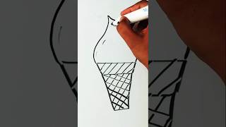 How to draw a cute icecream 🍦How to Draw a CUTE ICE CREAM  Whiteboard Drawing EZ [upl. by Ik541]