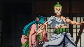 Zoro and Komurasaki first time meeting cute funny moments [upl. by Nueormahc690]