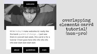 tutorial on this overlapping elements nonpro carrd  © rncfts [upl. by Siblee248]