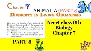 Part 8Animal kingdom Diversity in living Organisms Class 9 Science Chapter 7 Biology CBSE NCERT [upl. by Notsgnik]