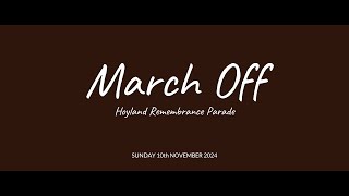 March Off  Hoyland Remembrance Parade 2024 [upl. by Enomahs]