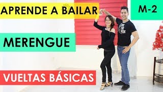 COMO BAILAR MERENGUE  VUELTAS BÁSICAS [upl. by Nho89]