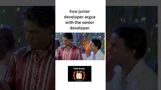 Junior developer arguing  coding shortvideo shorts [upl. by Akinhoj]