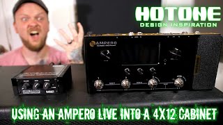 Hotone Ampero  Using it live through a 4 X 12 guitar cabinet [upl. by Sachiko]