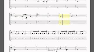 Metallica Dyers Eve Bass guitar tablature [upl. by Wolbrom]