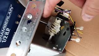 12 hp chamberlain garage opener broken gear replacement [upl. by Nwhas]