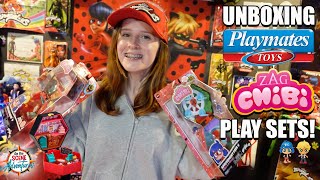 Miraculous Ladybug Playmates Toys Unboxing Part One ZAG Chibi mini playsets with Mars Rose [upl. by Eycats]