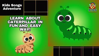 The Curious Caterpillar Song  Caterpillar song for Kids  Caterpillar Poem  Kids Learning Mania [upl. by Osy]