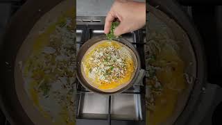 Double egg omelette pizza paratha shortsfeed breakfast ytshorts youtubeshorts [upl. by Reiners]