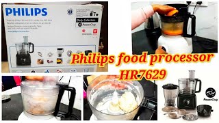 ATTA KNEADING IN PHILIPS FOOD PROCESSOR HR7629 FULL DEMO IN HINDI [upl. by Keil484]