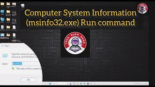 How to check Computer System Information msinfo32exe Run command windows 1011 [upl. by Iek135]