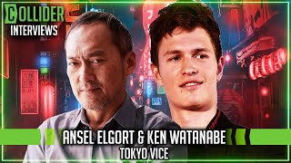 Tokyo Vice’s Ansel Elgort amp Ken Watanabe on Making a Series in Both Japanese and English [upl. by Aikemahs700]