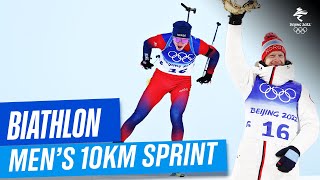 Biathlon  Mens 10km Sprint  Full Replay  Beijing2022 [upl. by Ennagroeg]